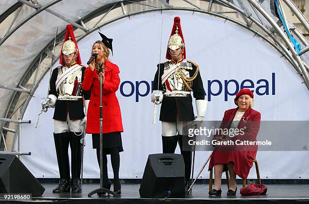 Hayley Westenra and Dame Vera Lynn attend the Poppy Appeal For Afghan Generation launch on October 22, 2009 in London, England.