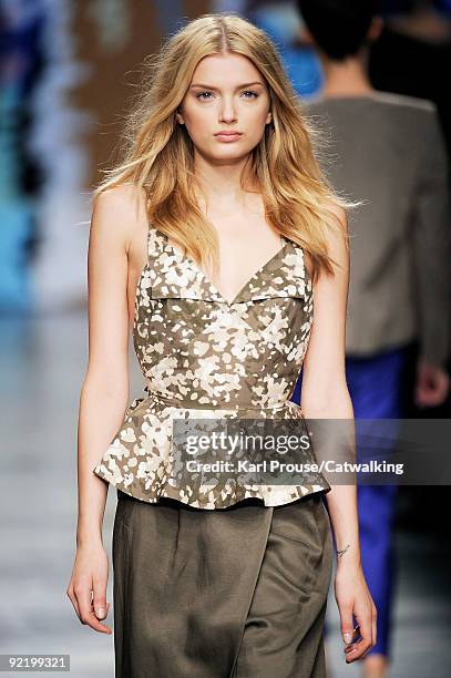 Model Lily Donaldson walks the runway during the Stella McCartney Ready To Wear show as part of the Paris Womenswear Fashion Week Spring/Summer 2010...