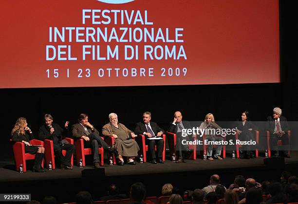 General view during the 'La Maglietta Rossa' Press Conference during Day 8 of the 4th International Rome Film Festival held at the Auditorium Parco...
