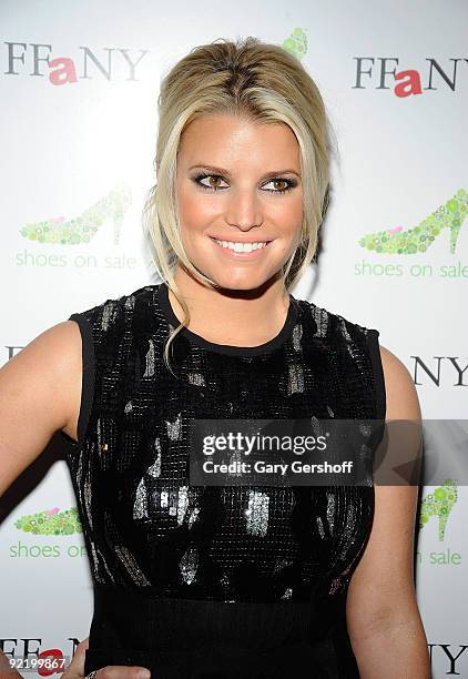 Actress/singer Jessica Simpson attends the 16th Annual QVC Presents FFANY Shoes On Sale event at Frederick P. Rose Hall, Jazz at Lincoln Center on...