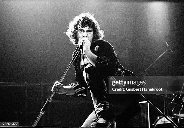 Alex Harvey from the Alex Harvey Band performs live in Amsterdam, Holland in 1974
