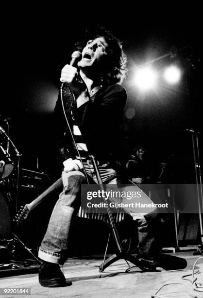 Alex Harvey from the Alex Harvey Band performs live in Amsterdam, Holland in 1974