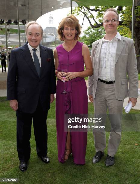 Lord Palumbo, Julia Peyton Jones and Hans Ulrich Obrist attend the annual Summer Party at the Serpentine Gallery on July 9, 2009 in London, England.