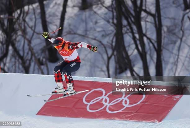 Brady Leman of Canada during the Mens Skicross Finals at Phoenix Snow Park on February 21, 2018 in Pyeongchang-gun, South Korea.