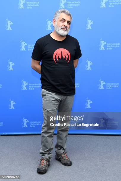 Mani Haghighi poses at the 'Pig' photo call during the 68th Berlinale International Film Festival Berlin at Grand Hyatt Hotel on February 21, 2018 in...