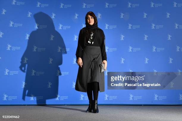 Parinaz Izadyar poses at the 'Pig' photo call during the 68th Berlinale International Film Festival Berlin at Grand Hyatt Hotel on February 21, 2018...