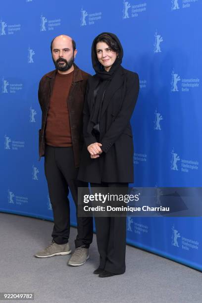 Ali Mosaffa and Leila Hatami pose at the 'Pig' photo call during the 68th Berlinale International Film Festival Berlin at Grand Hyatt Hotel on...