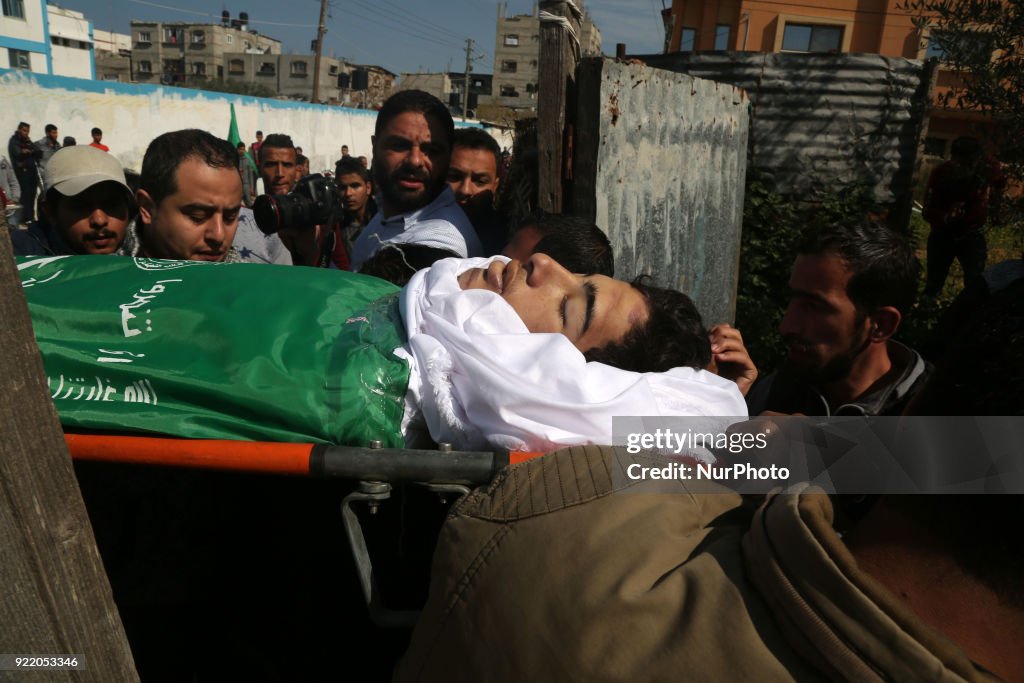 Funeral ceremony of a young Palestinian in Gaza