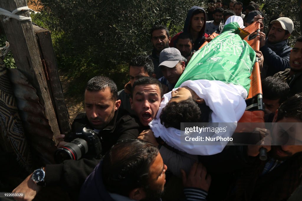 Funeral ceremony of a young Palestinian in Gaza