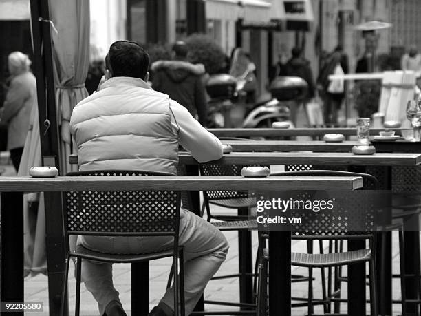 waiting - black and white cafe stock pictures, royalty-free photos & images