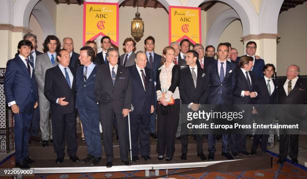 Awarded attends the 'Premio Taurino ABC' awards at the ABC Library on February 20, 2018 in Madrid, Spain.
