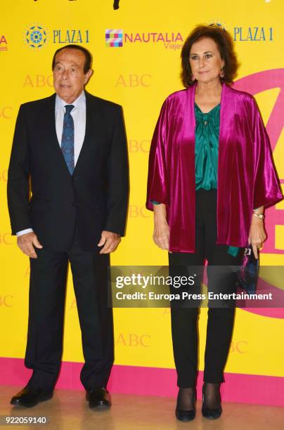 Curro Romero and Carmen Tello attend the 'Premio Taurino ABC' awards at the ABC Library on February 20, 2018 in Madrid, Spain.