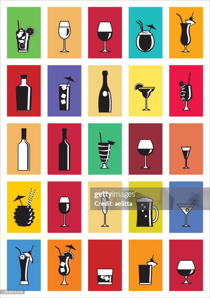 Iconos de bebidas alcohólicas