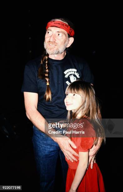 Willie Nelson and daughter Amy Lee Nelson on June 18, 1980 in Las Vegas, Nevada