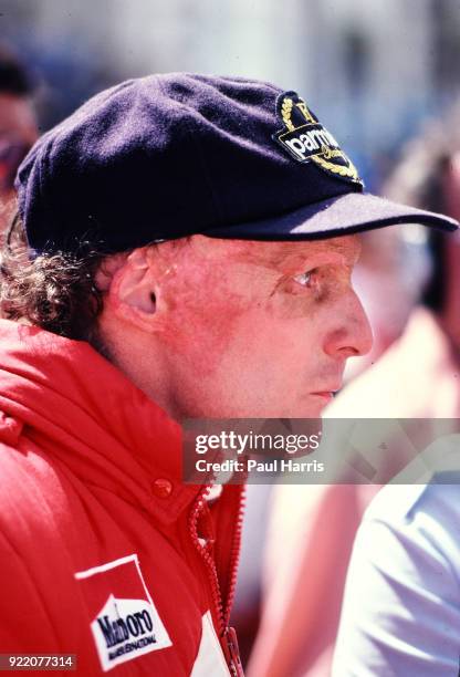 Nikki Lauda on qualifying day of the Formula One Long Beach Grand Prix April 3, 1982 at Long Beach, California