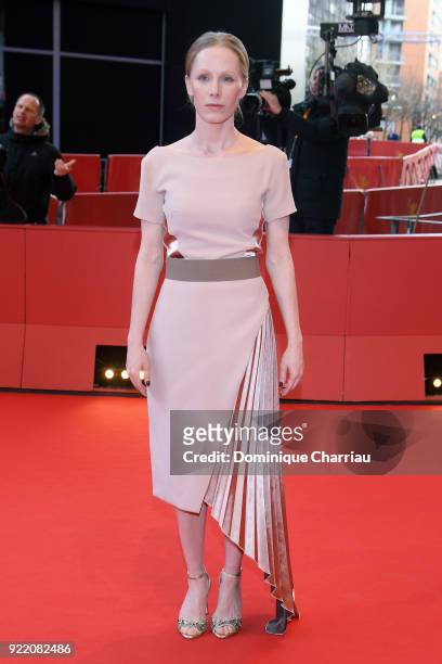 Susanne Wuest attends the 'My Brother's Name is Robert and He is an Idiot' premiere during the 68th Berlinale International Film Festival Berlin at...