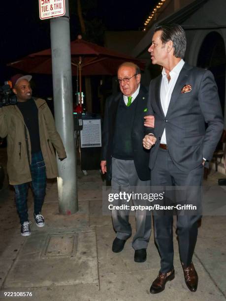 Clive Davis is seen on February 20, 2018 in Los Angeles, California.