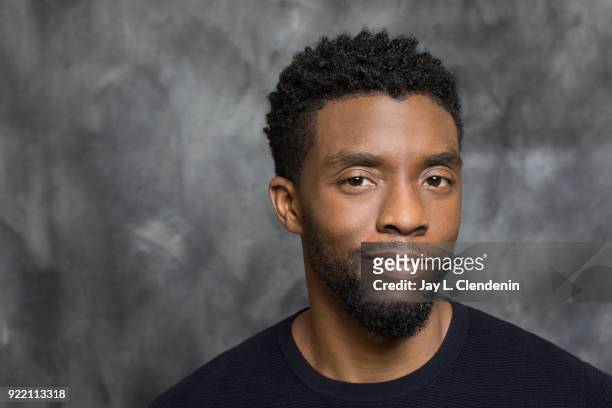 Actor Chadwick Boseman is photographed for Los Angeles Times on January 31, 2018 in Beverly Hills, California. PUBLISHED IMAGE. CREDIT MUST READ: Jay...