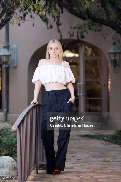 Actoress Dakota Fanning is are photographed for Los Angeles Times on January 11, 2018 in Pasadena, California. PUBLISHED IMAGE. CREDIT MUST READ:...