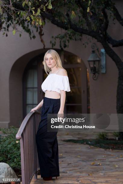Actoress Dakota Fanning is are photographed for Los Angeles Times on January 11, 2018 in Pasadena, California. PUBLISHED IMAGE. CREDIT MUST READ:...
