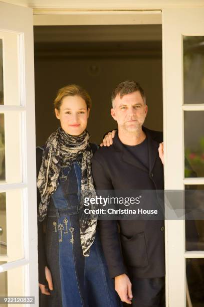 Actress Vicky Krieps and director Paul Thomas Anderson are photographed for Los Angeles Times on December 7, 2017 in Beverly Hills, California....