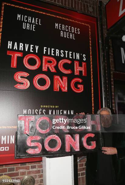 Playwright Harvey Fierstein carries "the torch" from the Second Stage Tony Kiser Theater to the Helen Hayes Theater where it debuted 36 years ago as...