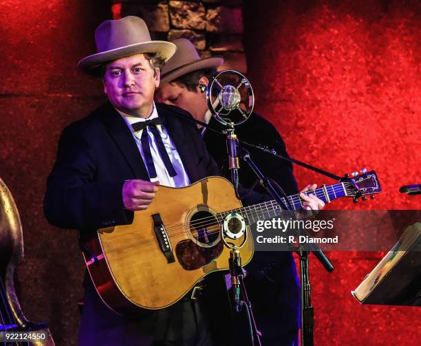 Shawn Camp of Earls of Leicester performs at City Winery on February 20, 2018 in Atlanta, Georgia.