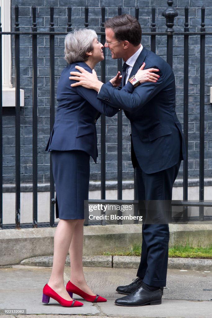 U.K. Prime Minister Theresa May Welcomes Netherlands Prime Minister Mark Rutte