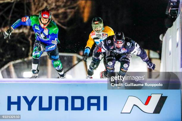 Scott Croxall during the Red Bull Crashed Ice Marseille 2018 on February 17, 2018 in Marseille, France.