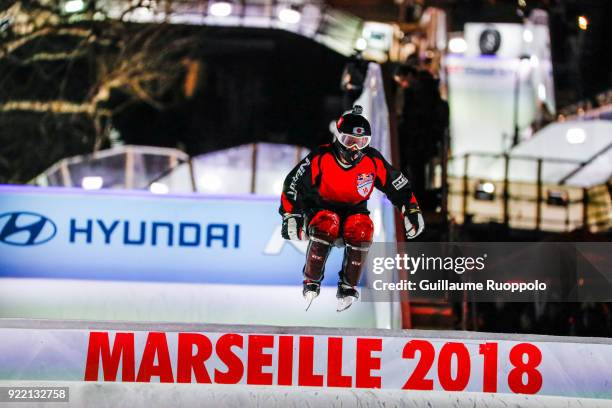 Mirko Lahti during the Red Bull Crashed Ice Marseille 2018 on February 17, 2018 in Marseille, France.