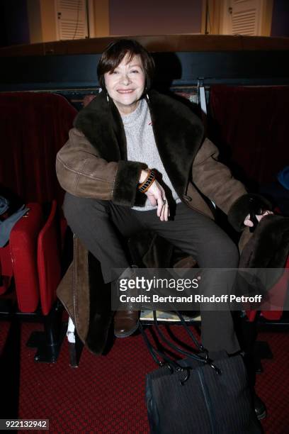 Actress Macha Meril attends the "Le Prix du Brigadier 2017" Award at Theatre Montparnasse on February 21, 2018 in Paris, France.