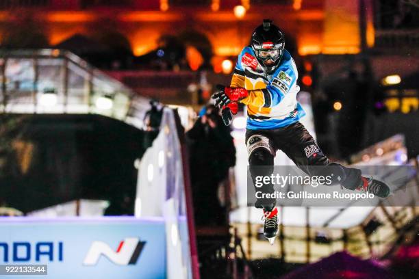 Marco Dallago during the Red Bull Crashed Ice Marseille 2018 on February 17, 2018 in Marseille, France.