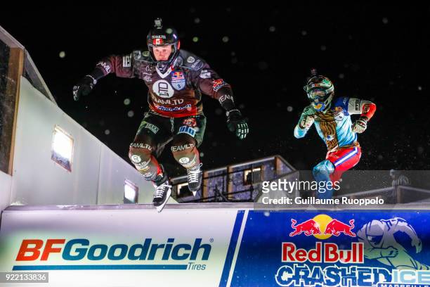 Kyle Croxall during the Red Bull Crashed Ice Marseille 2018 on February 17, 2018 in Marseille, France.