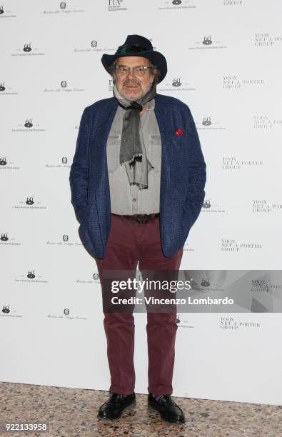 Oliviero Toscani attends 'Italiana. L'Italia Vista Dalla Moda 1971-2001' exhibition preview during Milan Fashion Week Fall/Winter 2018/19 at Palazzo...