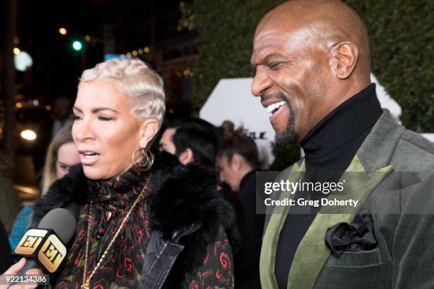 Terry Crews and Rebecca King-Crews attend Esquire's Annual Maverick's Of Hollywood on February 20, 2018 in Los Angeles, California.