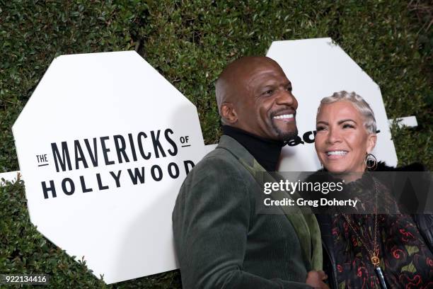 Terry Crews and Rebecca King-Crews attend Esquire's Annual Maverick's Of Hollywood on February 20, 2018 in Los Angeles, California.