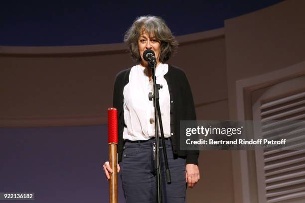 Prix Du Brigadier 2017" for "Au But", Dominique Valadie attends the "Le Prix du Brigadier 2017" Award at Theatre Montparnasse on February 21, 2018 in...