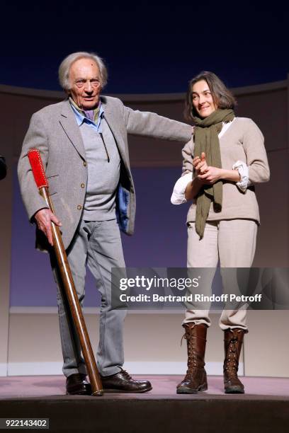 Honorary Brigadier" for the quality of his programming, Director of Poche-Montparnasse Theater, Philippe Tesson and his daughter Artistic Director of...