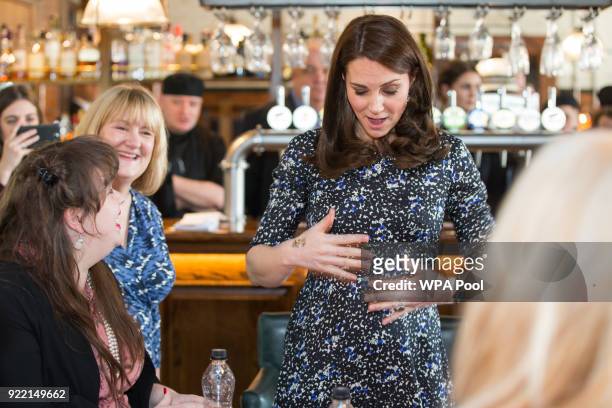 Catherine, Duchess of Cambridge speaks about her pregnancy during a visit to The Fire Station, one of Sunderland's most iconic buildings, recently...