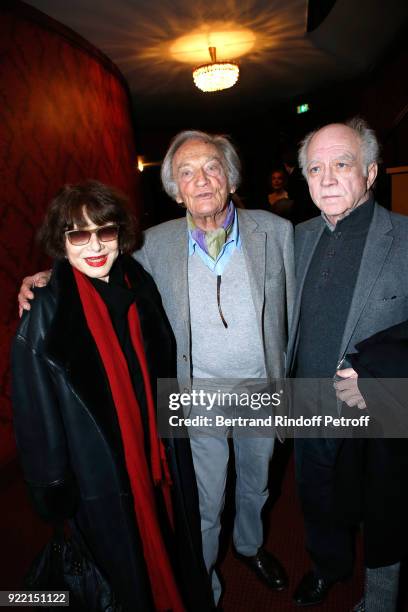 Judith Magre, "Honorary Brigadier" for the quality of his programming, Director of Poche-Montparnasse Theater, Philippe Tesson and Director of the...