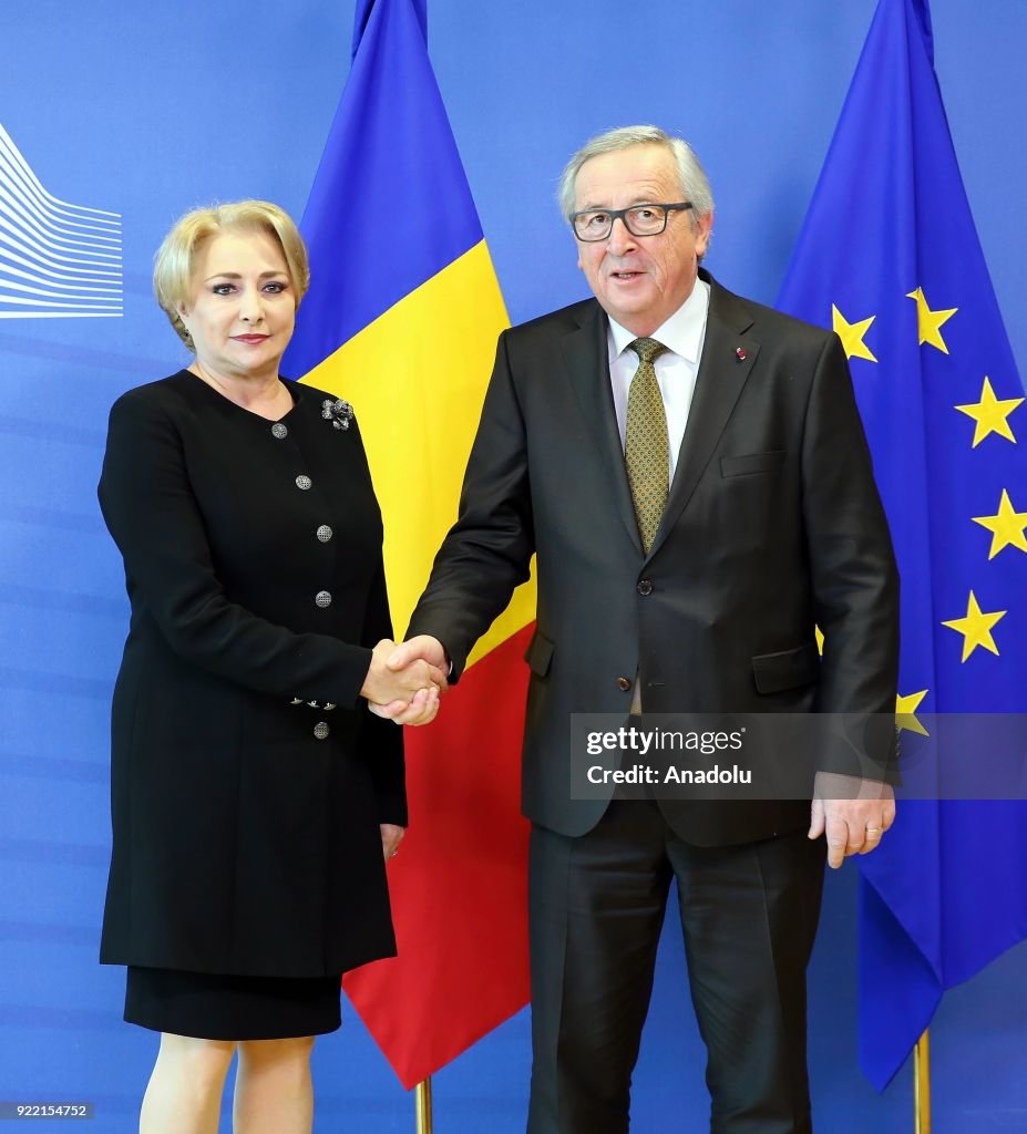 Viorica Dancila - Jean-Claude Juncker meeting in Brussels