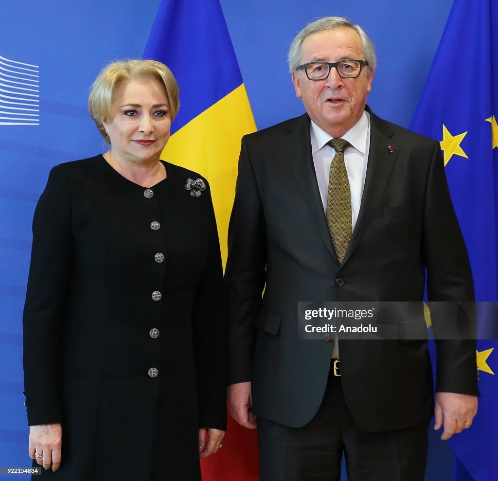 Viorica Dancila - Jean-Claude Juncker meeting in Brussels