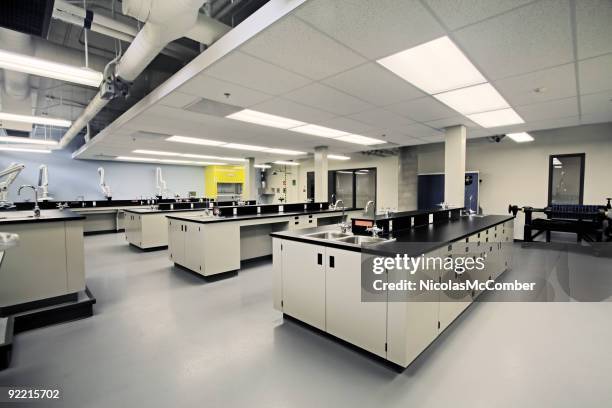 chemie school lab - zementboden stock-fotos und bilder