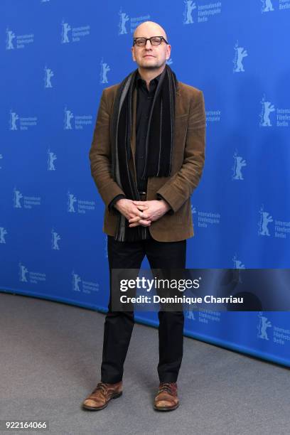 Steven Soderbergh poses at the 'Unsane' photo call during the 68th Berlinale International Film Festival Berlin at Grand Hyatt Hotel on February 21,...