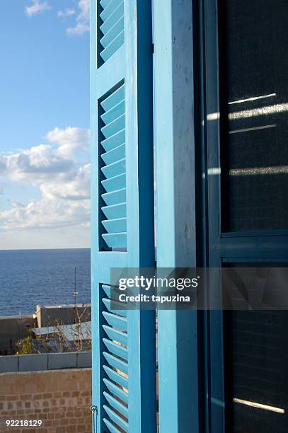 blue view - open window frame stock pictures, royalty-free photos & images