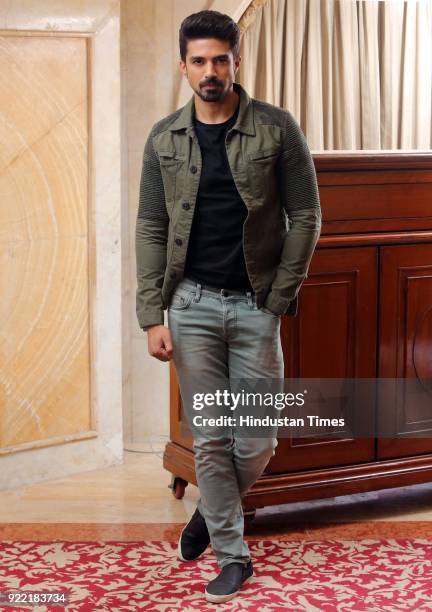 Bollywood actor Saqib Saleem Qureshi poses during an exclusive interview with HT City-Hindustan Times for the promotion of upcoming movie Dil...