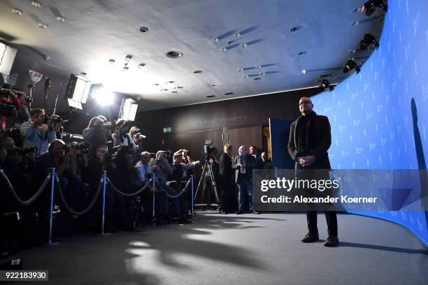 Steven Soderbergh poses at the 'Unsane' photo call during the 68th Berlinale International Film Festival Berlin at Grand Hyatt Hotel on February 21,...