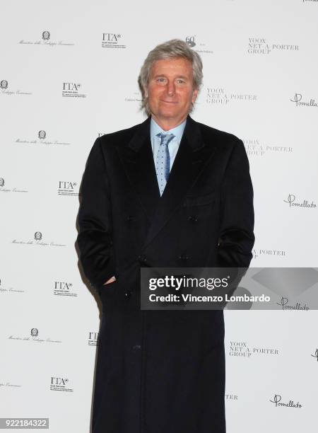 Claudio Luti attends 'Italiana. L'Italia Vista Dalla Moda 1971-2001' exhibition preview during Milan Fashion Week Fall/Winter 2018/19 at Palazzo...