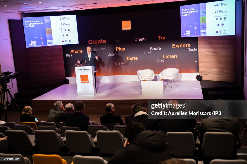 Orange Group Presents Its Annual Results In Paris