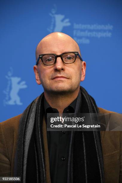 Steven Soderbergh poses at the 'Unsane' photo call during the 68th Berlinale International Film Festival Berlin at Grand Hyatt Hotel on February 21,...